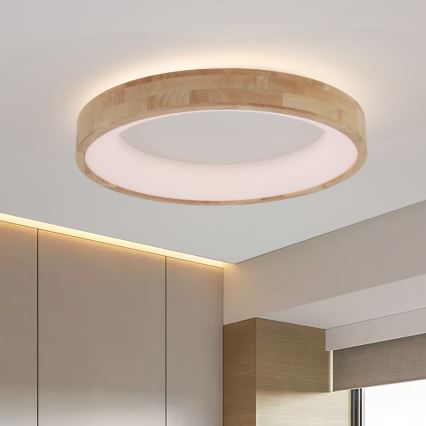 Brilagi - LED plafonsko svetlo FALCON WOOD LED/40W/230V 3000/4000/6000K prečnika 60 cm drvo
