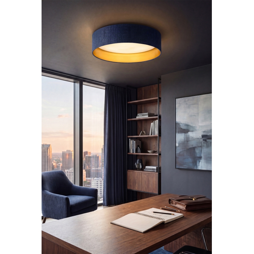 BRILAGI - LED plafonska svetiljka VELVET SIMPLE LED/36W/230V 3000K preč. 55 cm plava/zlatna