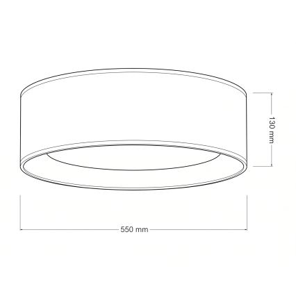 BRILAGI - LED plafonska svetiljka VELVET SIMPLE LED/36W/230V 3000K preč. 55 cm plava/zlatna