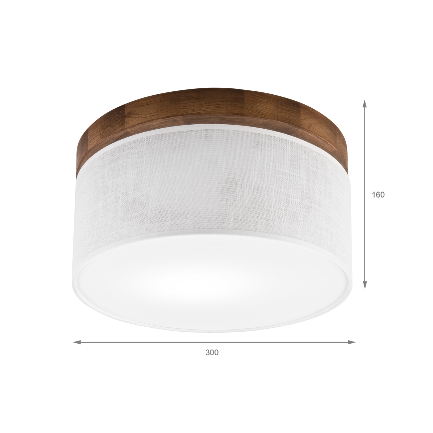 Brilagi - LED plafonsko svetlo BELLADONNA 1xE27/15W/230V prečnik 30 cm bela/hrast-trešnja