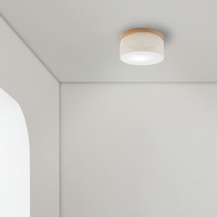 Brilagi - LED plafonsko svetlo BELLADONNA 1xE27/15W/230V, prečnik 30 cm, krem/hrast