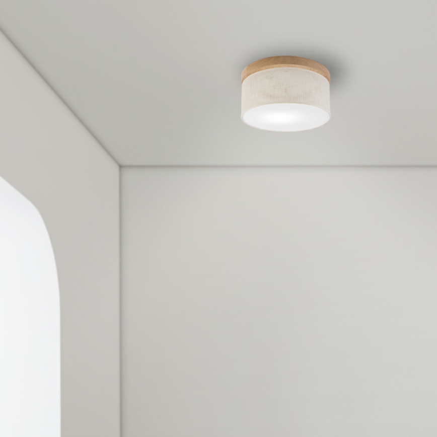 Brilagi - LED plafonsko svetlo BELLADONNA 1xE27/15W/230V, prečnik 30 cm, krem/hrast