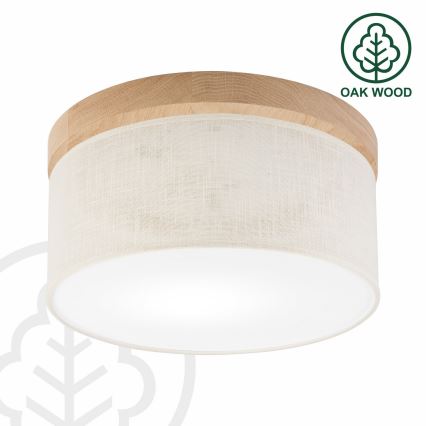 Brilagi - LED plafonsko svetlo BELLADONNA 1xE27/15W/230V, prečnik 30 cm, krem/hrast