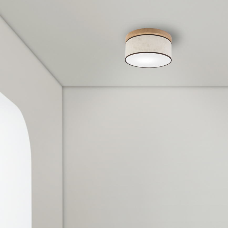 Brilagi - LED plafonsko svetlo BELLADONNA 1xE27/15W/230V prečnik 30 cm krem/hrast