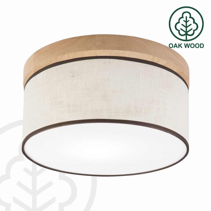 Brilagi - LED plafonsko svetlo BELLADONNA 1xE27/15W/230V prečnik 30 cm krem/hrast