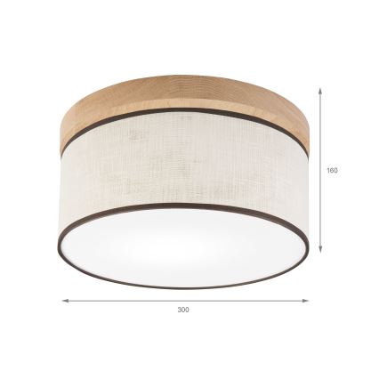 Brilagi - LED plafonsko svetlo BELLADONNA 1xE27/15W/230V prečnik 30 cm krem/hrast