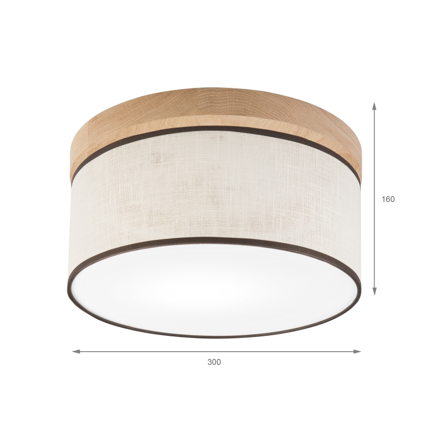 Brilagi - LED plafonsko svetlo BELLADONNA 1xE27/15W/230V prečnik 30 cm krem/hrast
