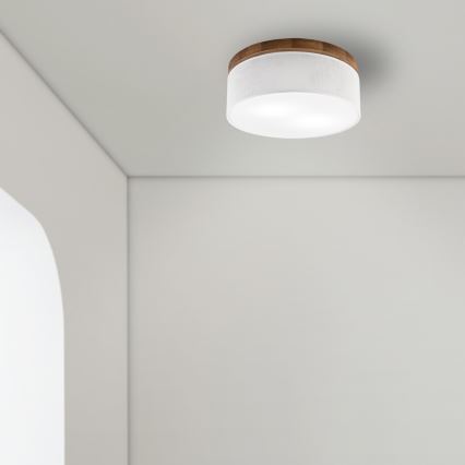 Brilagi - LED plafonsko svetlo BELLADONNA 2xE27/15W/230V prečnik 40 cm bela/hrast-trešnja