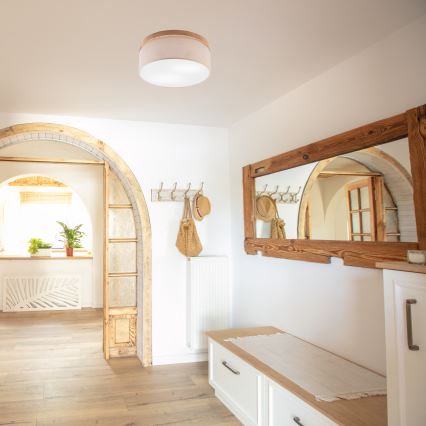 Brilagi - LED plafonsko svetlo BELLADONNA 2xE27/15W/230V prečnik 40 cm bež/hrast