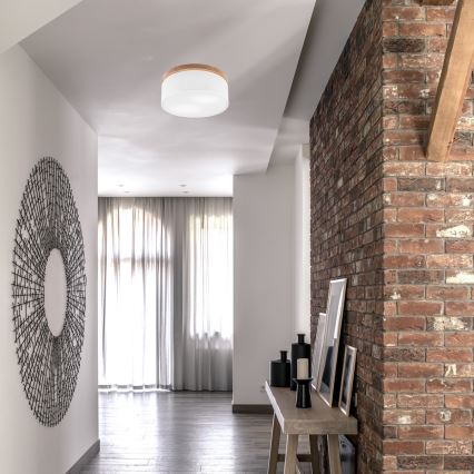 Brilagi - LED plafonsko svetlo BELLADONNA 2xE27/15W/230V Ø 40 cm bela/hrast