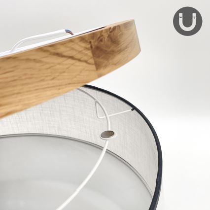 Brilagi - LED plafonsko svetlo BELLADONNA 3xE27/15W/230V prečnik 50 cm bela/hrast