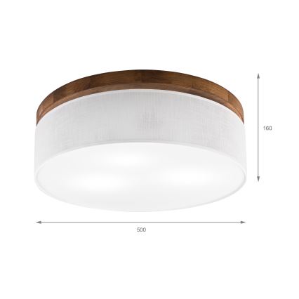 Brilagi - LED plafonsko svetlo BELLADONNA 3xE27/15W/230V prečnik 50 cm bela/hrast-trešnja
