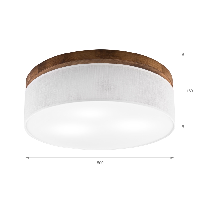 Brilagi - LED plafonsko svetlo BELLADONNA 3xE27/15W/230V prečnik 50 cm bela/hrast-trešnja