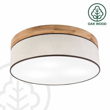 Brilagi - LED plafonsko svetlo BELLADONNA 3xE27/15W/230V prečnik 50 cm krem/hrast
