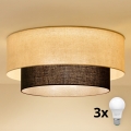 Brilagi - LED plafonsko svetlo BOHO STIL 3xE27/15W/230V prečnik 60 cm krem/braon