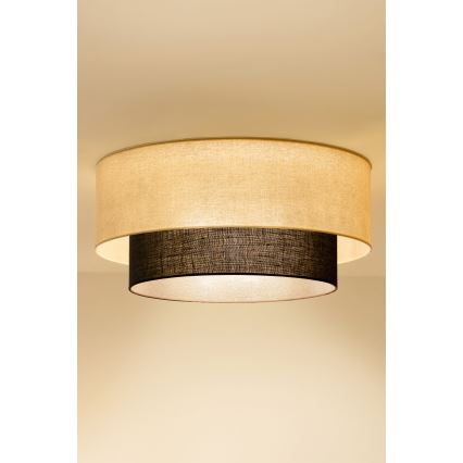 Brilagi - LED plafonsko svetlo BOHO STIL 3xE27/15W/230V prečnik 60 cm krem/braon