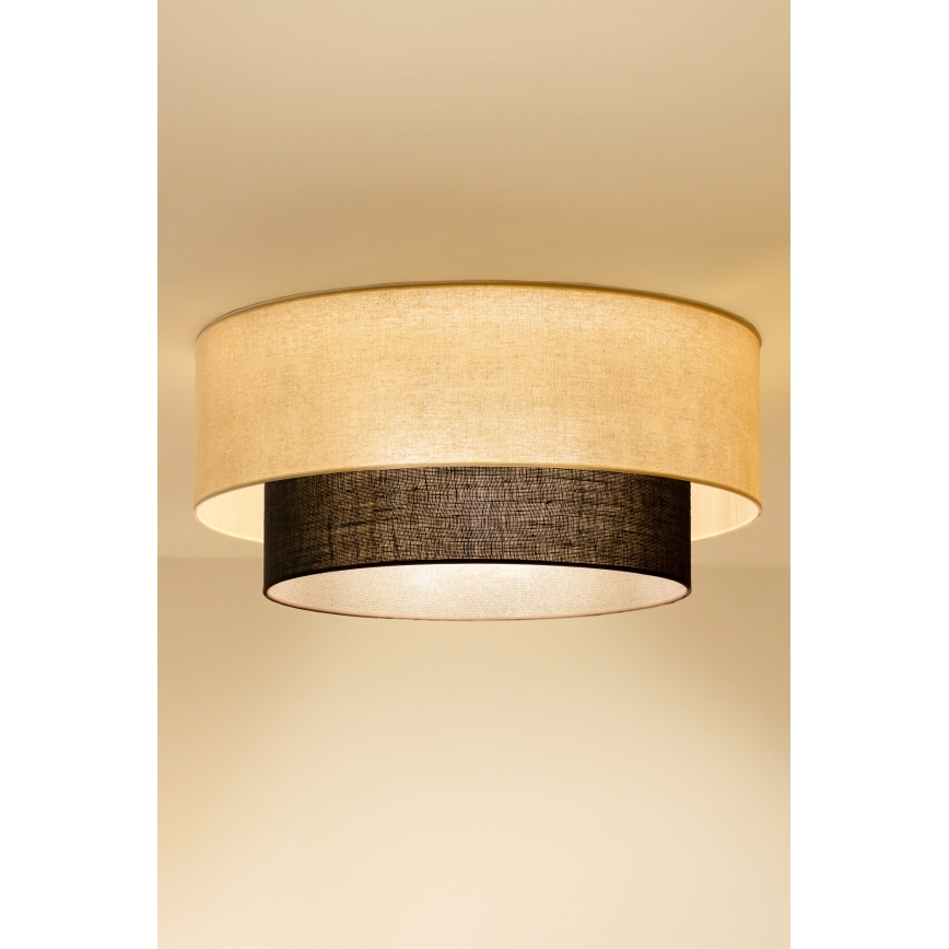 Brilagi - LED plafonsko svetlo BOHO STIL 3xE27/15W/230V prečnik 60 cm krem/braon