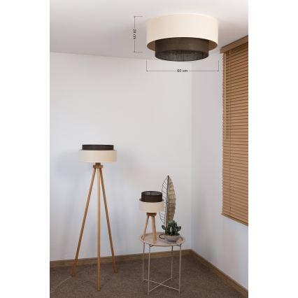 Brilagi - LED plafonsko svetlo BOHO STIL 3xE27/15W/230V prečnik 60 cm krem/braon