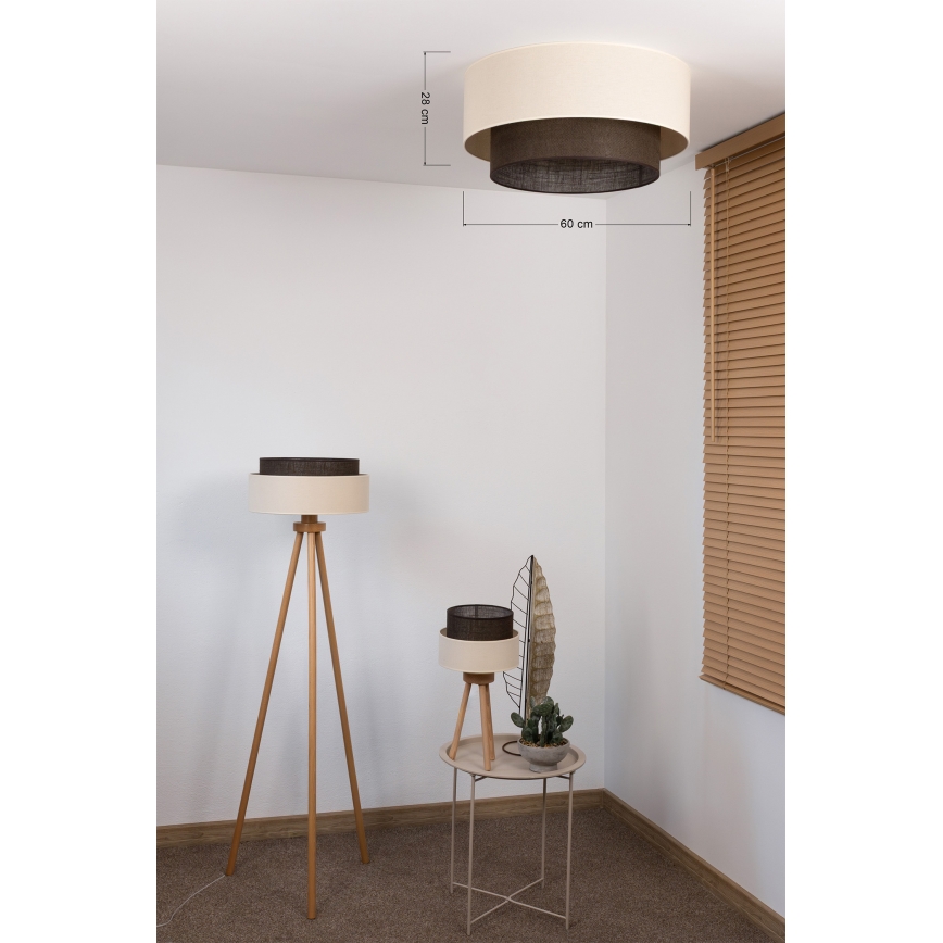 Brilagi - LED plafonsko svetlo BOHO STIL 3xE27/15W/230V prečnik 60 cm krem/braon