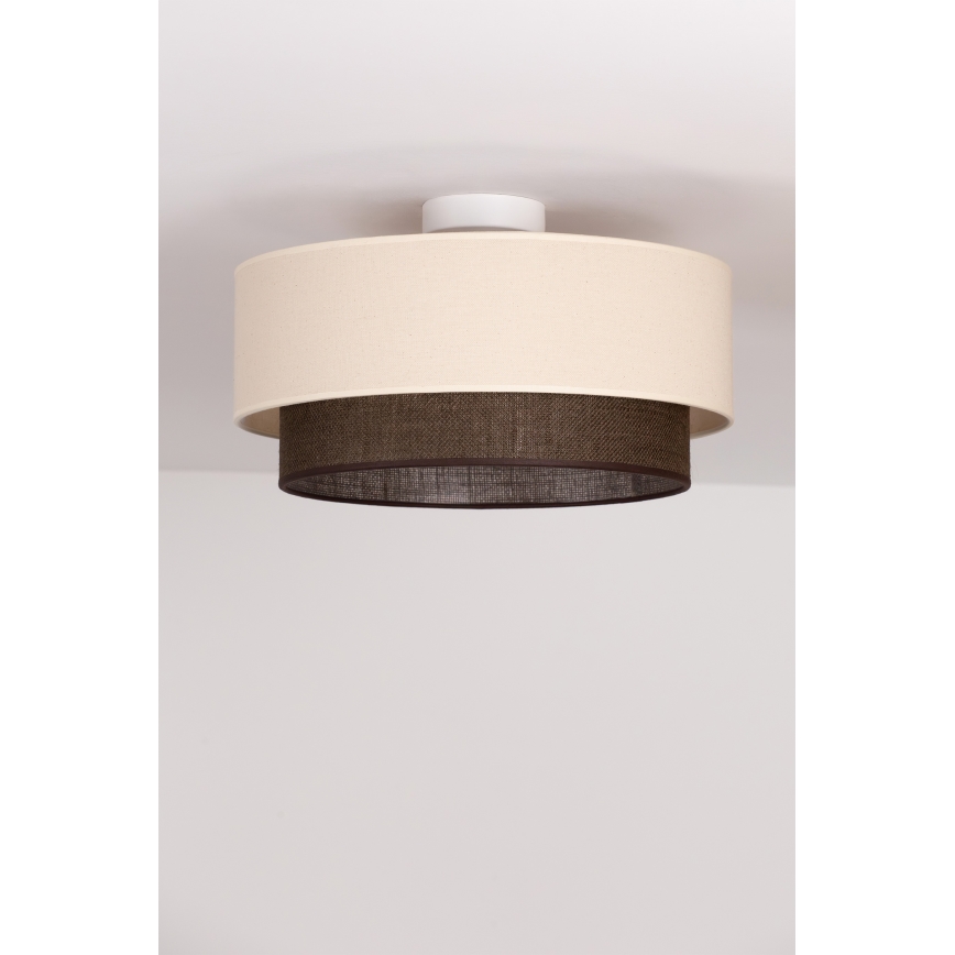 Brilagi - LED plafonsko svetlo BOHO STYLE 1xE27/15W/230V prečnik 40 cm krem/braon