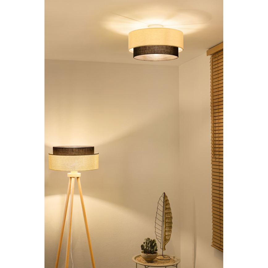 Brilagi - LED plafonsko svetlo BOHO STYLE 1xE27/15W/230V prečnik 40 cm krem/braon