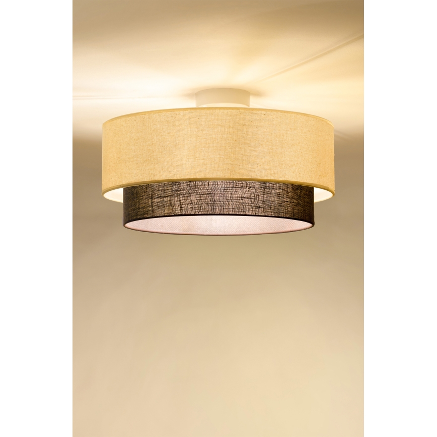 Brilagi - LED plafonsko svetlo BOHO STYLE 1xE27/15W/230V prečnik 40 cm krem/braon