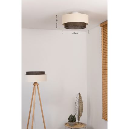 Brilagi - LED plafonsko svetlo BOHO STYLE 1xE27/15W/230V prečnik 40 cm krem/braon