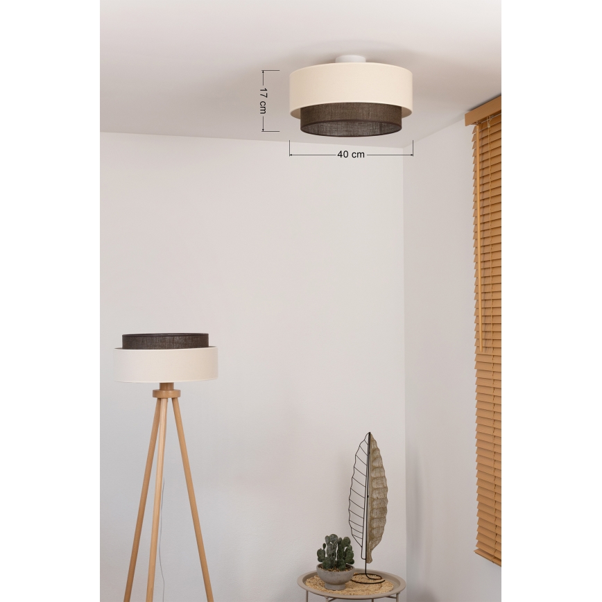Brilagi - LED plafonsko svetlo BOHO STYLE 1xE27/15W/230V prečnik 40 cm krem/braon