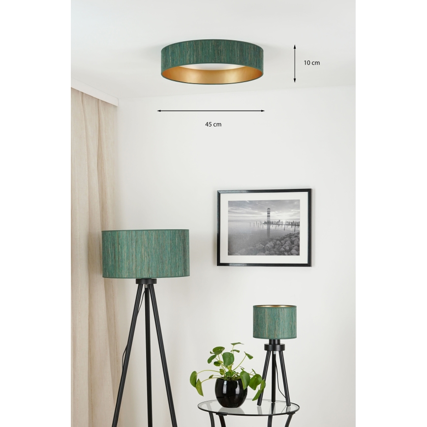 Brilagi - LED plafonsko svetlo BOSTON ROLLER LED/24W/230V prečnik 45 cm slamasto zeleno/zlatno