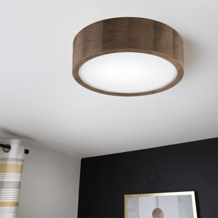 BRILAGI - LED plafonsko svetlo CARVALHO 1xE27/15W/230V hrast/orah fi 27 cm