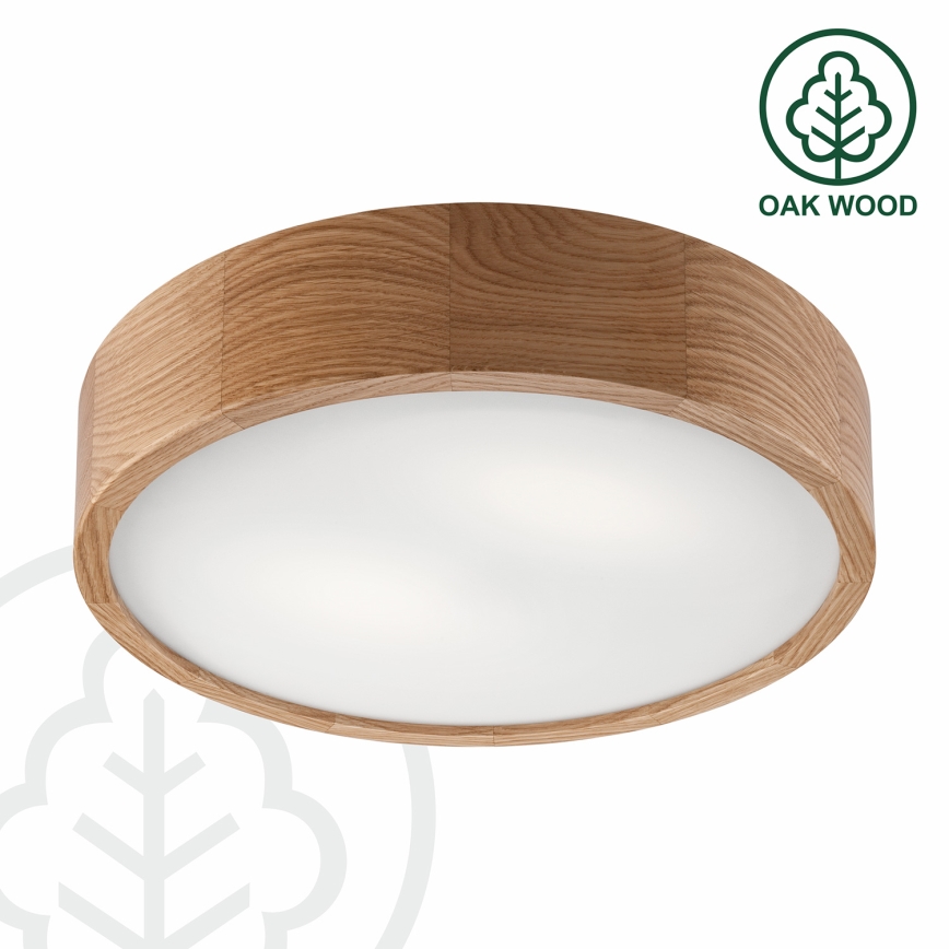 Brilagi - LED plafonsko svetlo CARVALHO 2xE27/60W/230V hrast, prečnik 37,5 cm