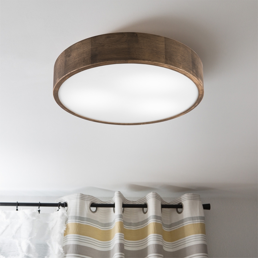 Brilagi - LED plafonsko svetlo CARVALHO 3xE27/60W/230V, hrast/orah, prečnik 47 cm