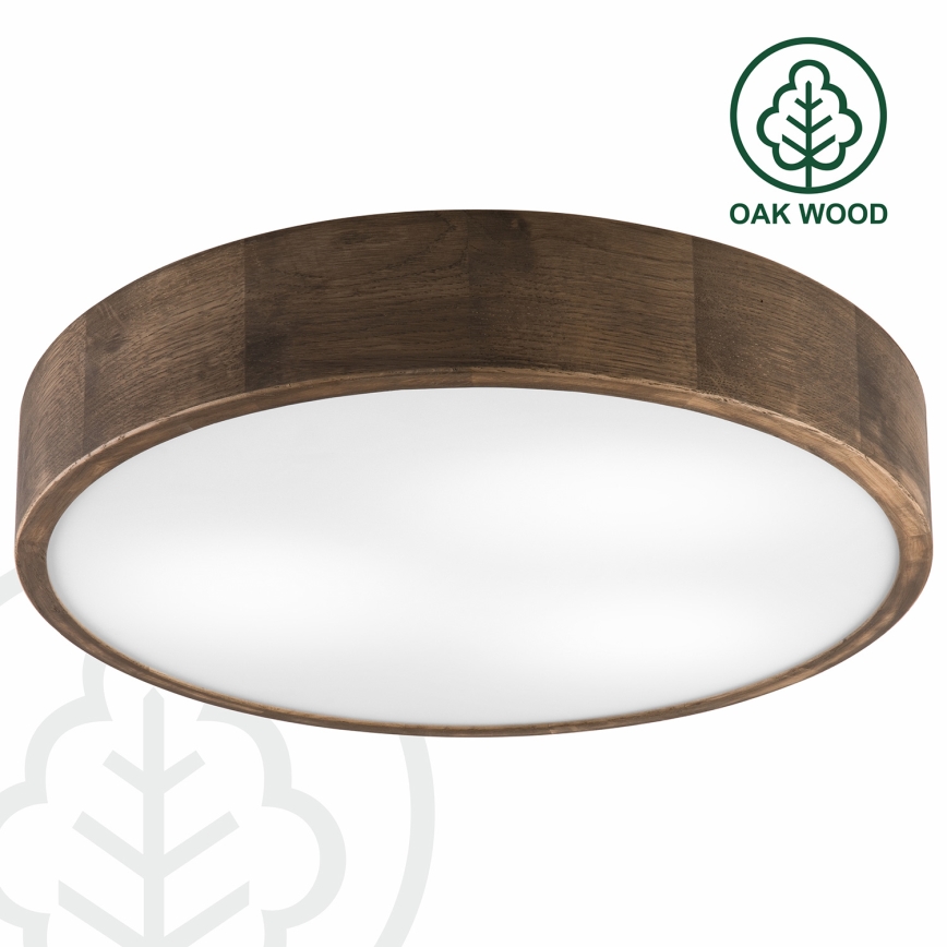 Brilagi - LED plafonsko svetlo CARVALHO 3xE27/60W/230V, hrast/orah, prečnik 47 cm