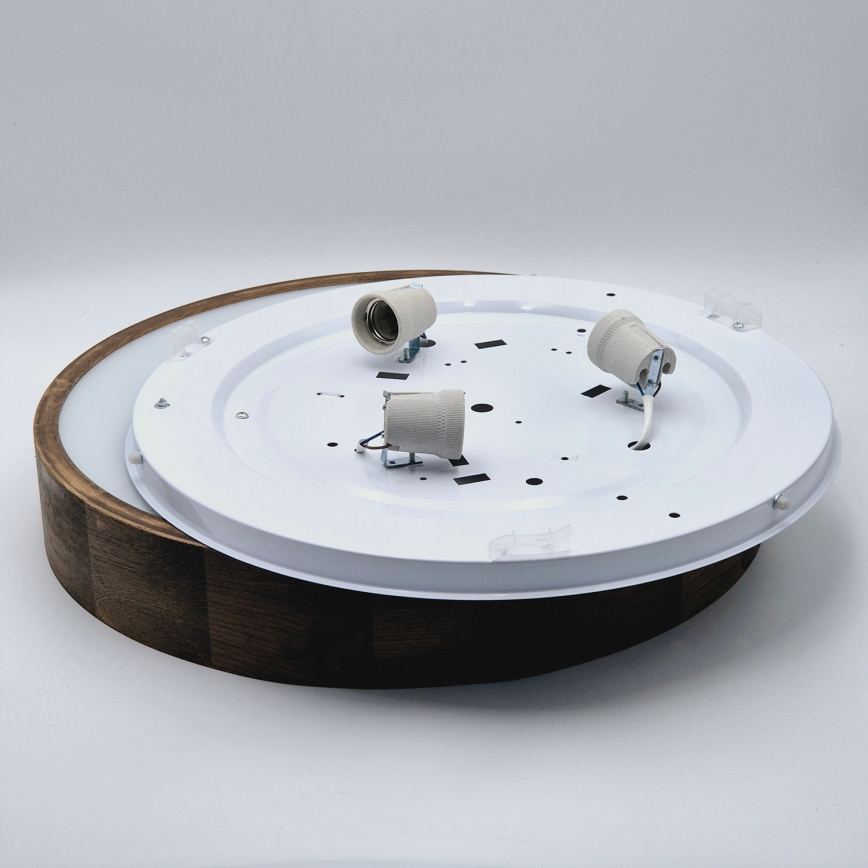 Brilagi - LED plafonsko svetlo CARVALHO 3xE27/60W/230V, hrast/orah, prečnik 47 cm