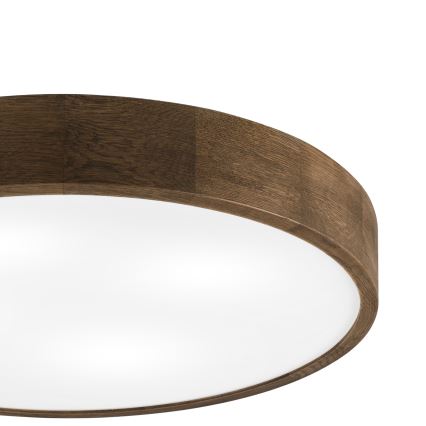 Brilagi - LED plafonsko svetlo CARVALHO 4xE27/60W/230V hrast/orah, prečnik 57,5 cm