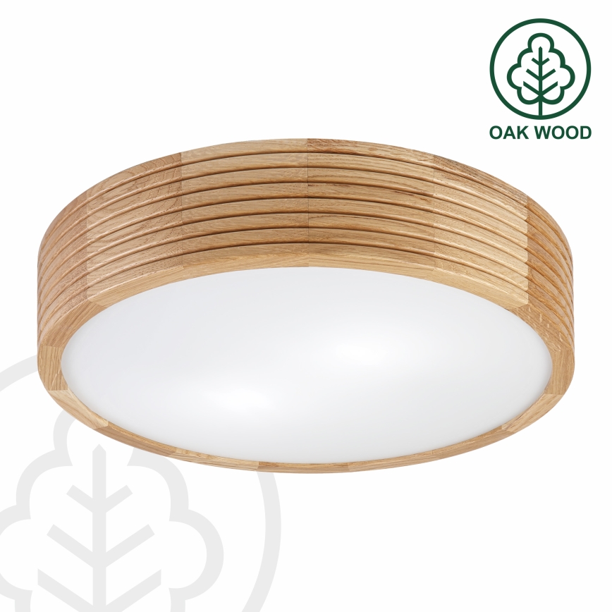 Brilagi - LED plafonsko svetlo CARVALHO MODERN 2xE27/60W/230V prečnik 37,5 cm hrast