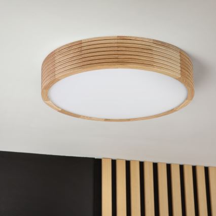 Brilagi - LED plafonsko svetlo CARVALHO MODERN 2xE27/60W/230V prečnik 37,5 cm hrast
