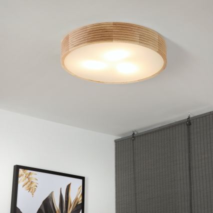 Brilagi - LED plafonsko svetlo CARVALHO MODERN 3xE27/60W/230V prečnik 47,5 cm hrast