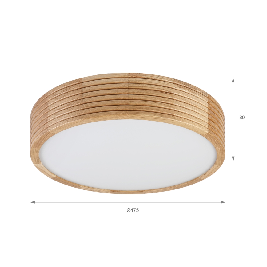Brilagi - LED plafonsko svetlo CARVALHO MODERN 3xE27/60W/230V prečnik 47,5 cm hrast