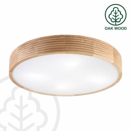 Brilagi - LED plafonsko svetlo CARVALHO MODERN 4xE27/60W/230V hrast prečnik 57,5 cm