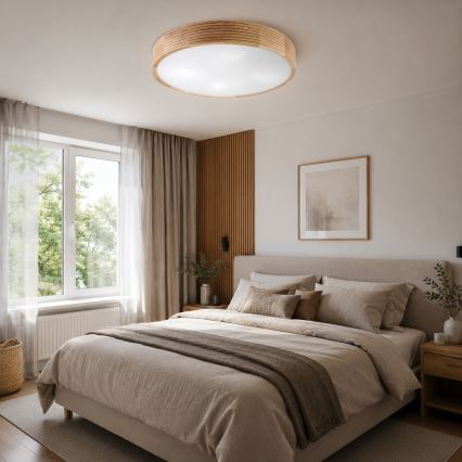 Brilagi - LED plafonsko svetlo CARVALHO MODERN 4xE27/60W/230V hrast prečnik 57,5 cm