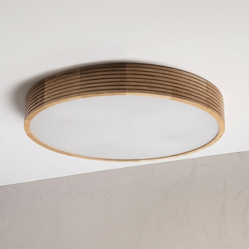 Brilagi - LED plafonsko svetlo CARVALHO MODERN 4xE27/60W/230V hrast prečnik 57,5 cm
