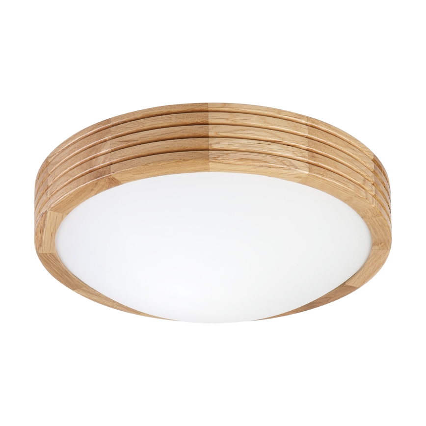 Brilagi - LED stropna svetiljka CARVALHO MODERN SLIM 1xE27/60W/230V, prečnik 27,5 cm, hrast