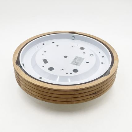 Brilagi - LED stropna svetiljka CARVALHO MODERN SLIM 1xE27/60W/230V, prečnik 27,5 cm, hrast