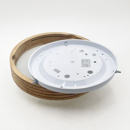 Brilagi - LED stropna svetiljka CARVALHO MODERN SLIM 1xE27/60W/230V, prečnik 27,5 cm, hrast