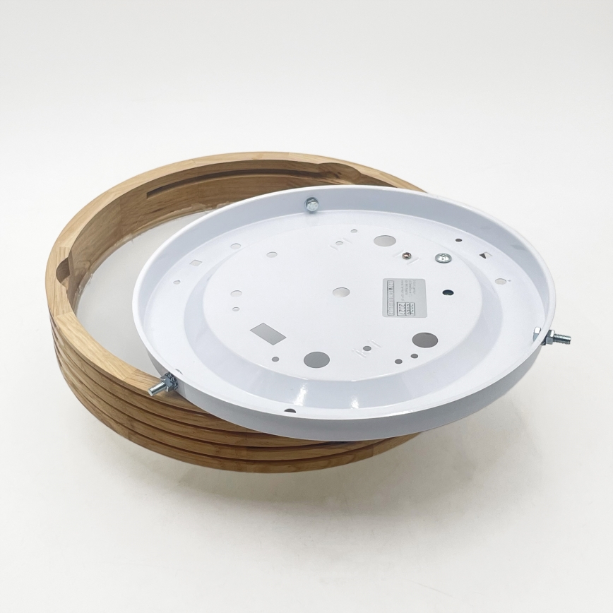 Brilagi - LED stropna svetiljka CARVALHO MODERN SLIM 1xE27/60W/230V, prečnik 27,5 cm, hrast