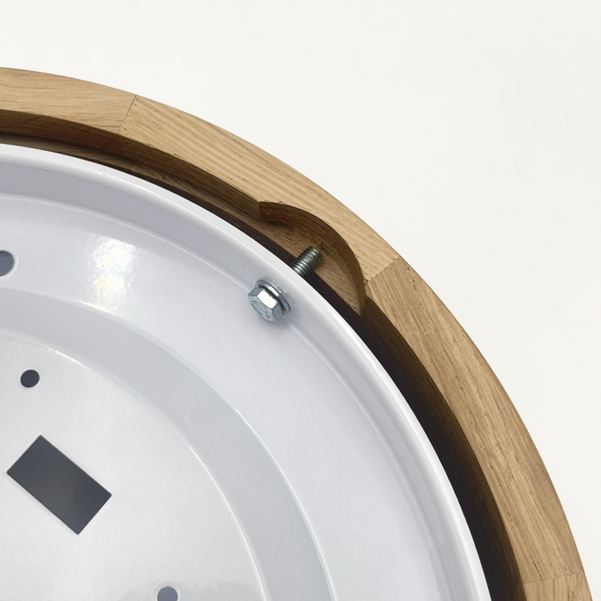 Brilagi - LED stropna svetiljka CARVALHO MODERN SLIM 1xE27/60W/230V, prečnik 27,5 cm, hrast