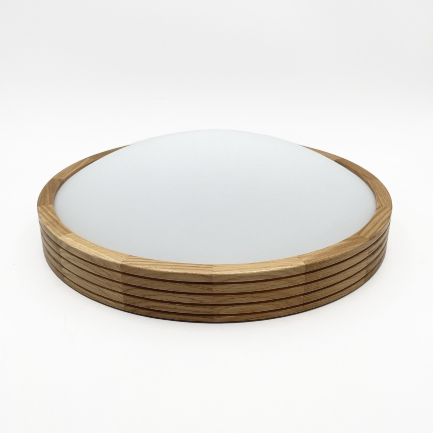 Brilagi - LED plafonsko svetlo CARVALHO MODERN SLIM 2xE27/60W/230V prečnik 37,5 cm hrast