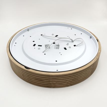 Brilagi - LED plafonsko svetlo CARVALHO MODERN SLIM 3xE27/60W/230V Ø 47,5 cm hrast
