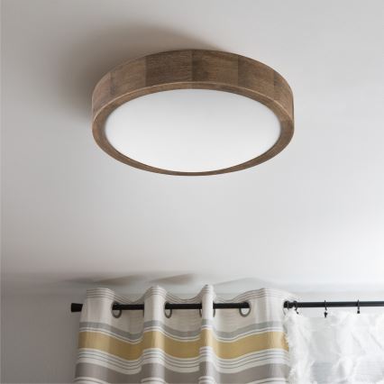 Brilagi - LED plafonsko svetlo CARVALHO SLIM 1xE27/60W/230V hrast/orah fi 27 cm